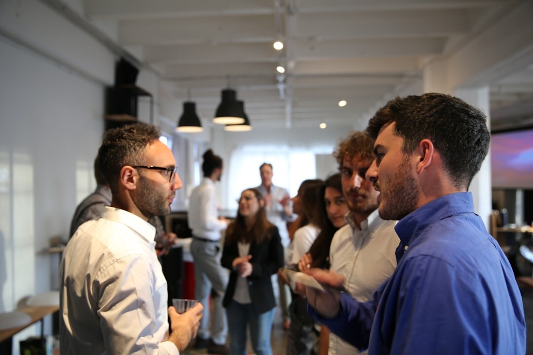 business people networking at event